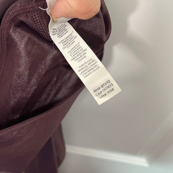 Alo Yoga Women's 7/8 High Waist Shine Airbrush Legging Plum Burgundy Brown - Picture 8 of 9